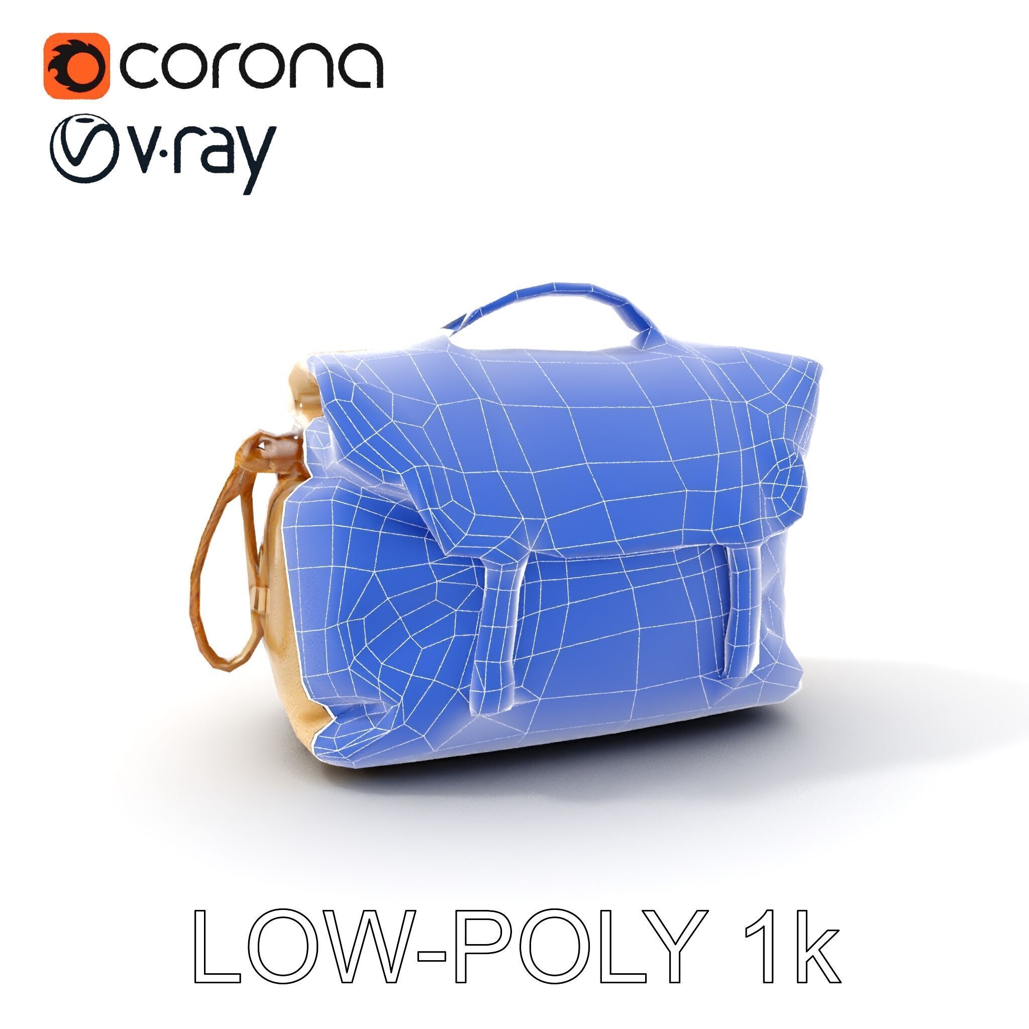 Canvas Backpack D Model Pack Low-poly 3D model_9