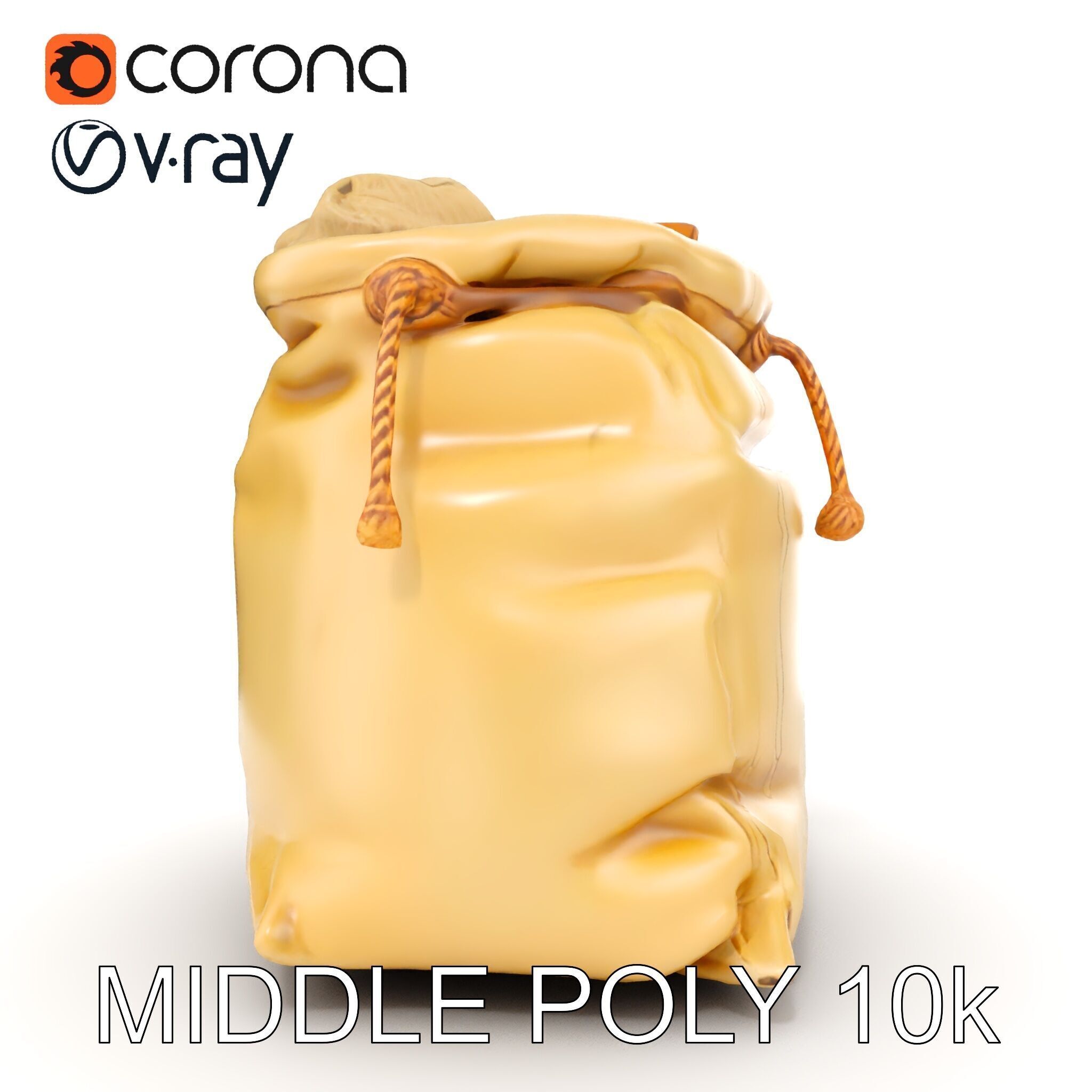 Realistic Burlap Sack Model Pack for Production Rendering and... Low-poly 3D model_21