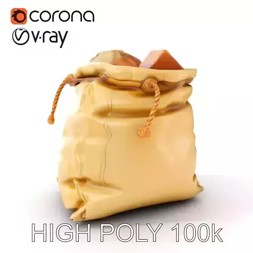 Realistic Burlap Sack Model Pack for Production Rendering and Games