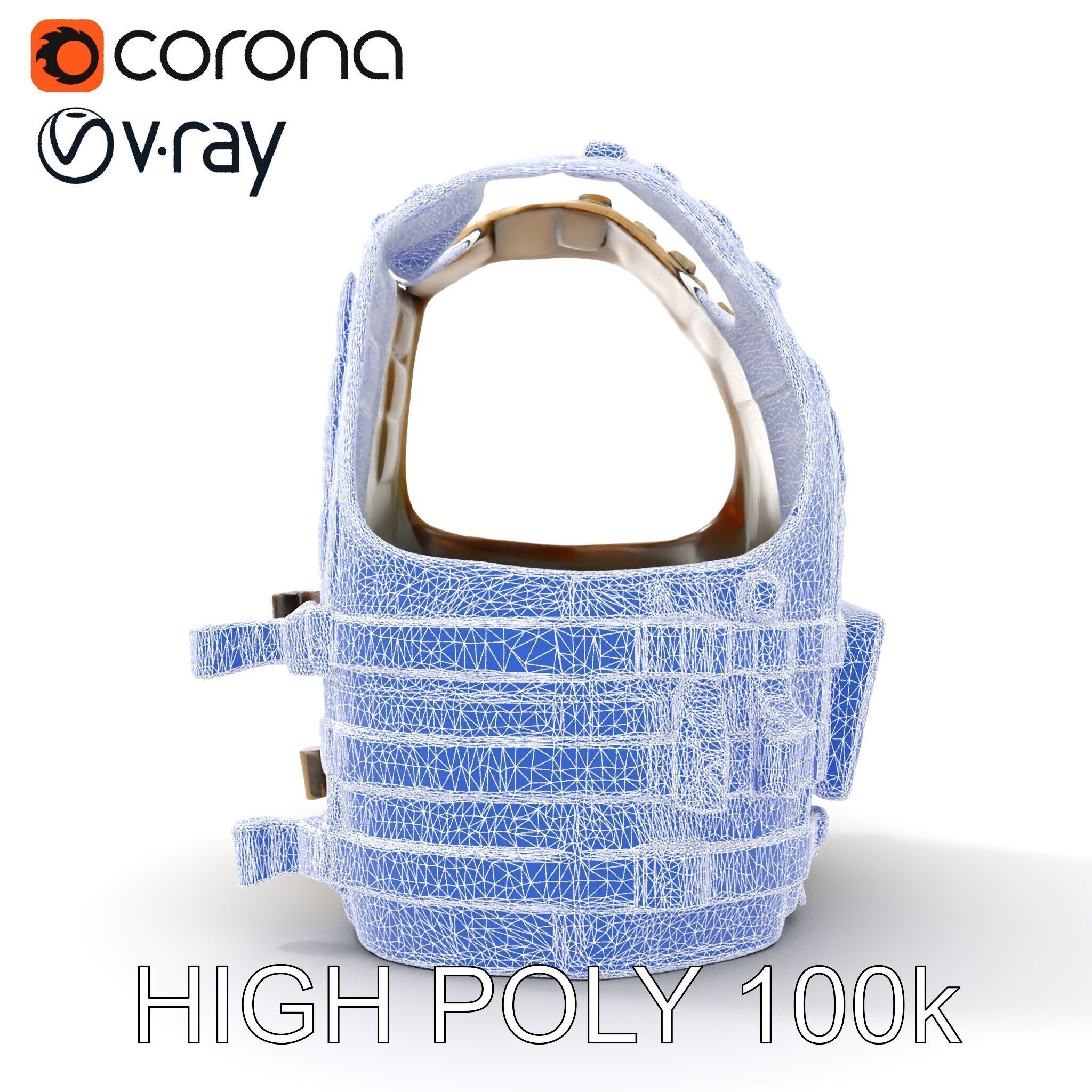 Tactical Vest D Model Pack Low-poly 3D model_29