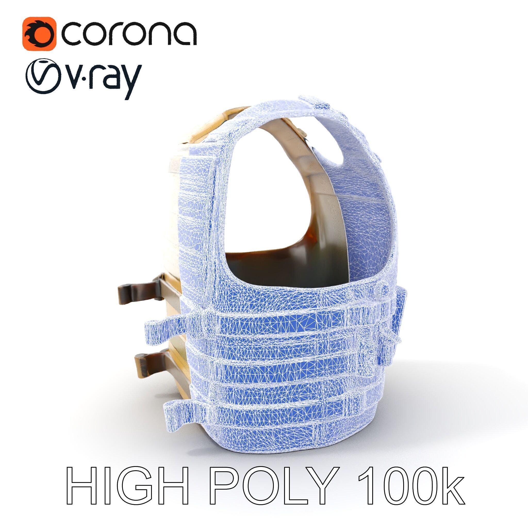 Tactical Vest D Model Pack Low-poly 3D model_18