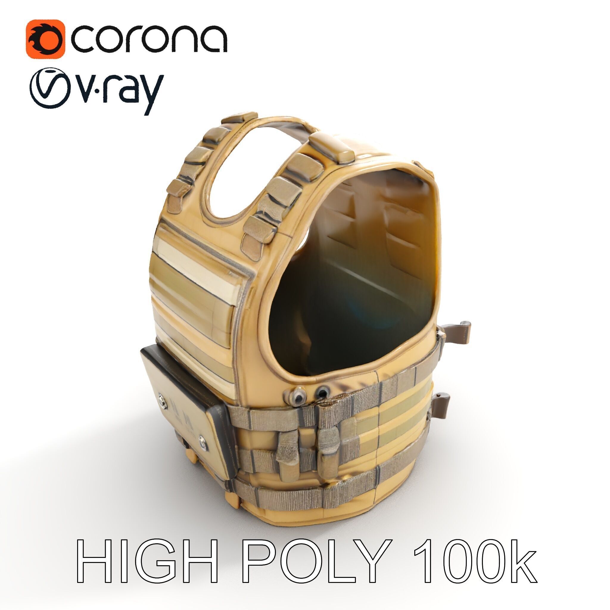 Tactical Vest D Model Pack Low-poly 3D model_24