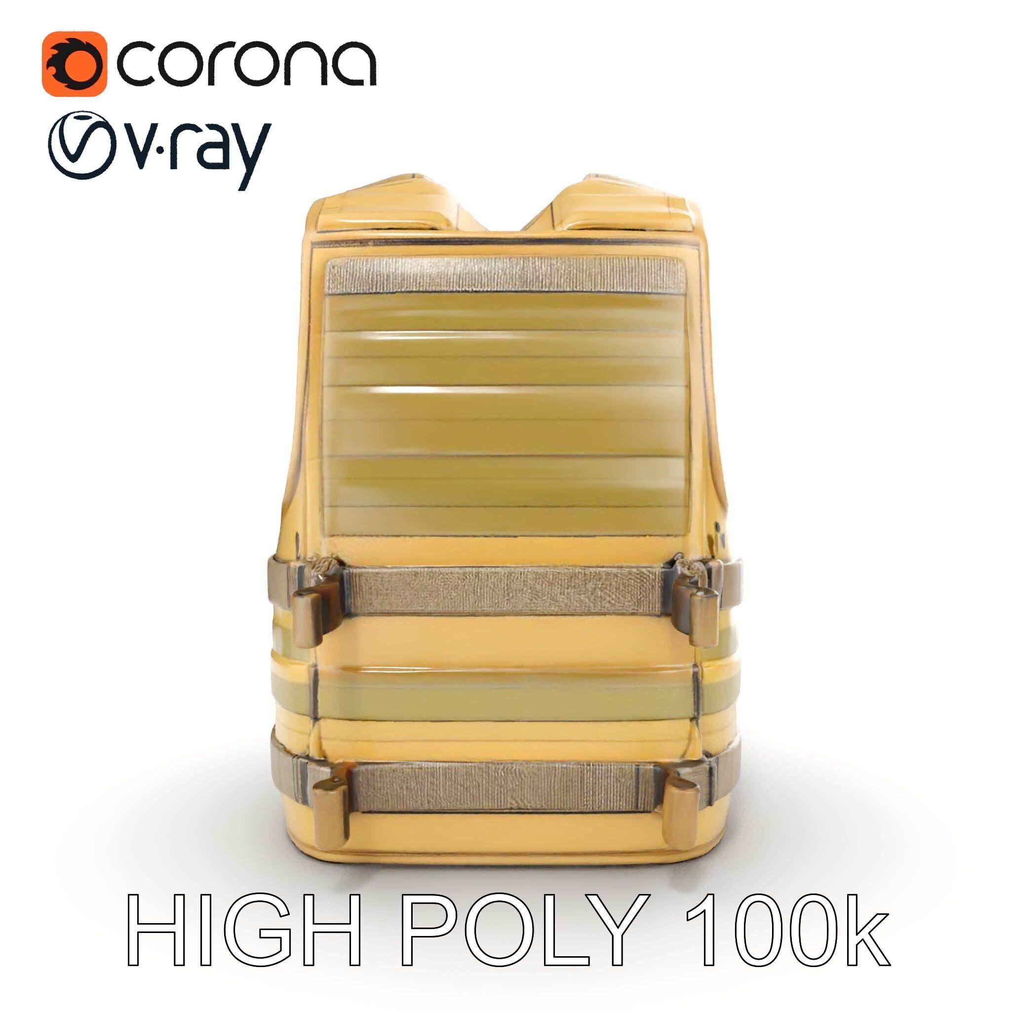 Tactical Vest D Model Pack Low-poly 3D model_11