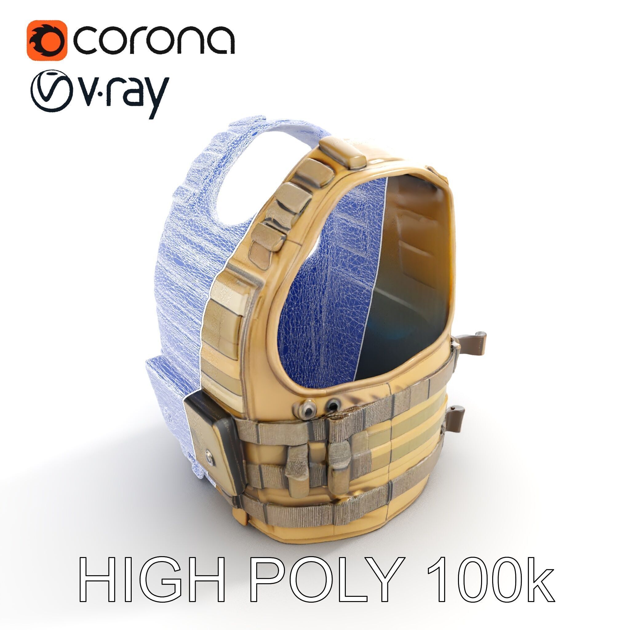 Tactical Vest D Model Pack Low-poly 3D model_14