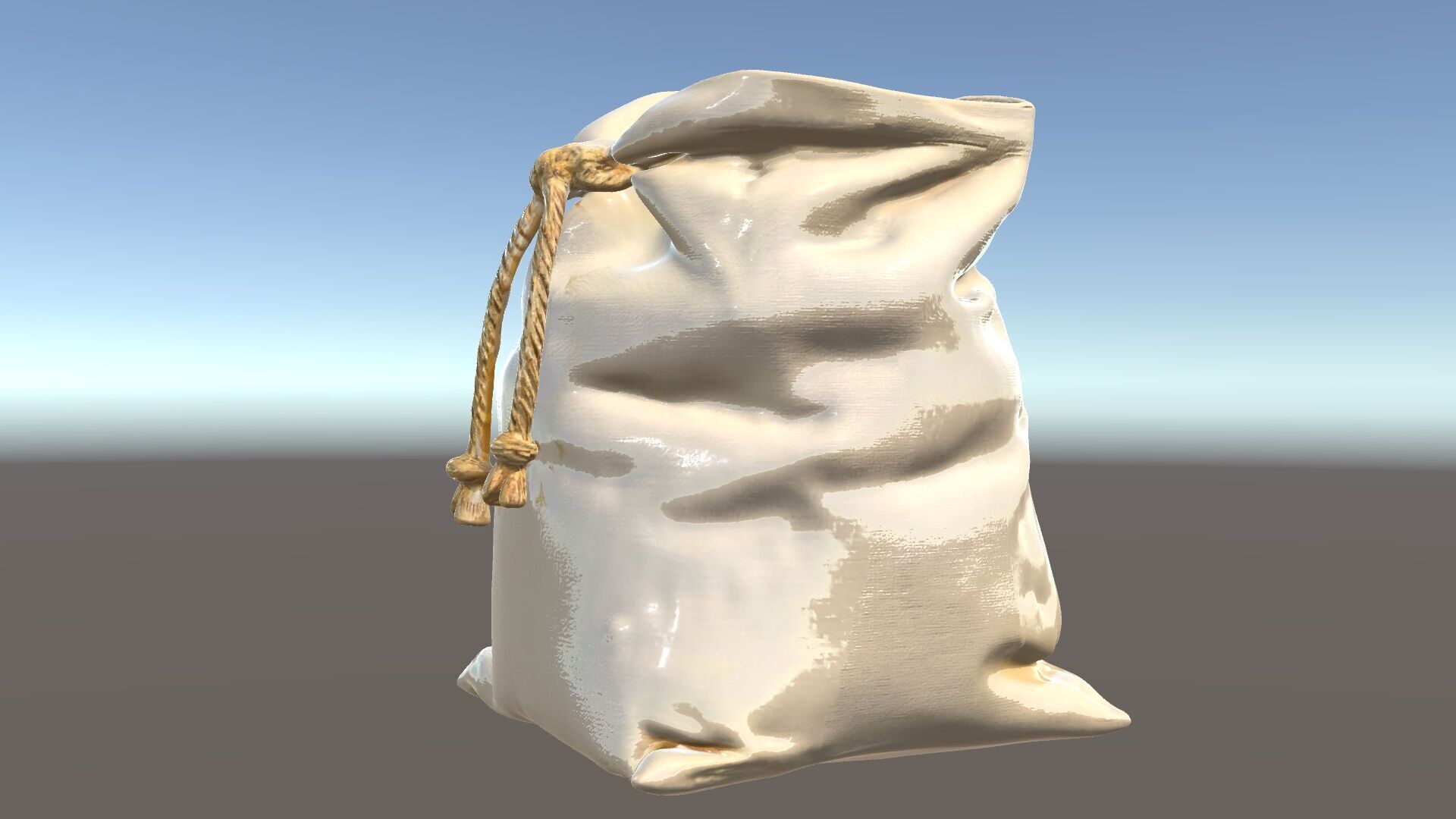 Canvas Drawstring Bag D Model Pack Low-poly 3D model_5