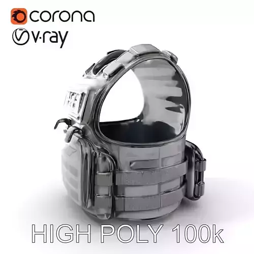 Tactical Police Vest D Model Pack