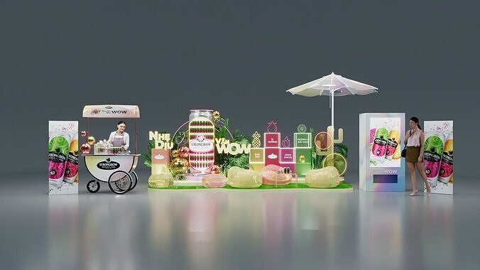 3D Strongbow Event Booth  Drink Promotion Stand Maya 3D model