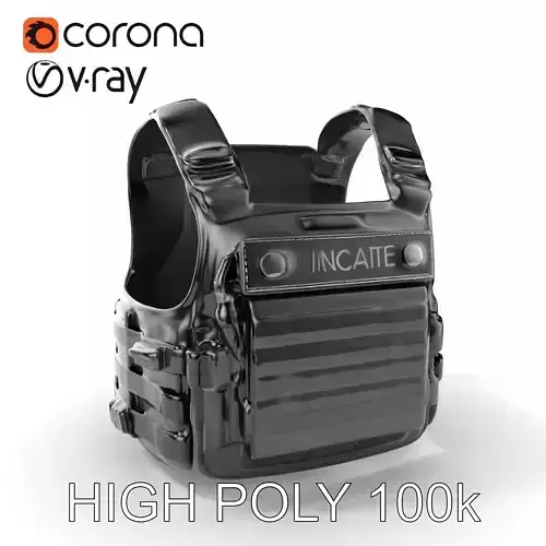 Tactical Vest Model Pack with Adjustable Features Low-poly 3D model