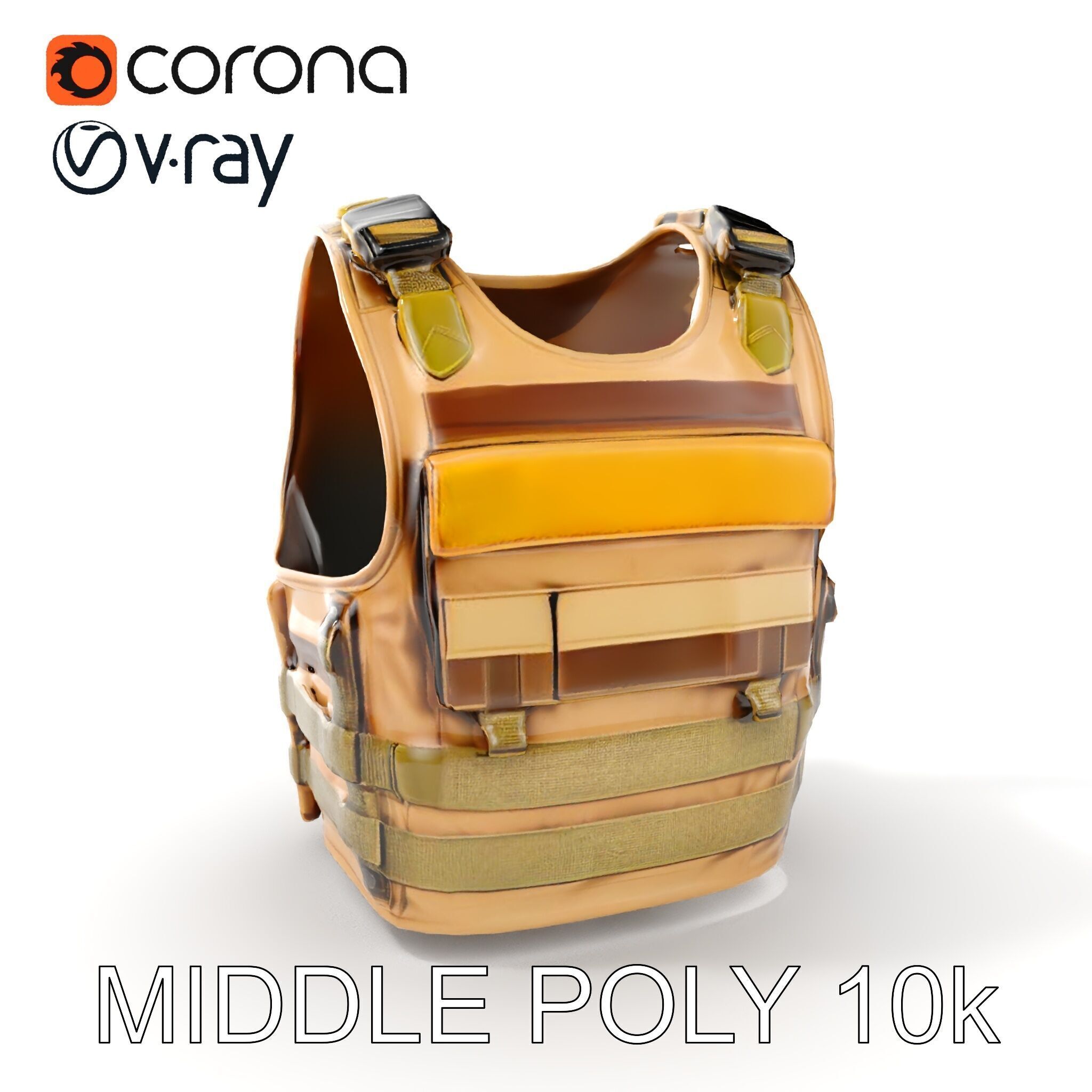 Tactical Vest D Model Pack for Game Development and Rendering Low-poly 3D model_27