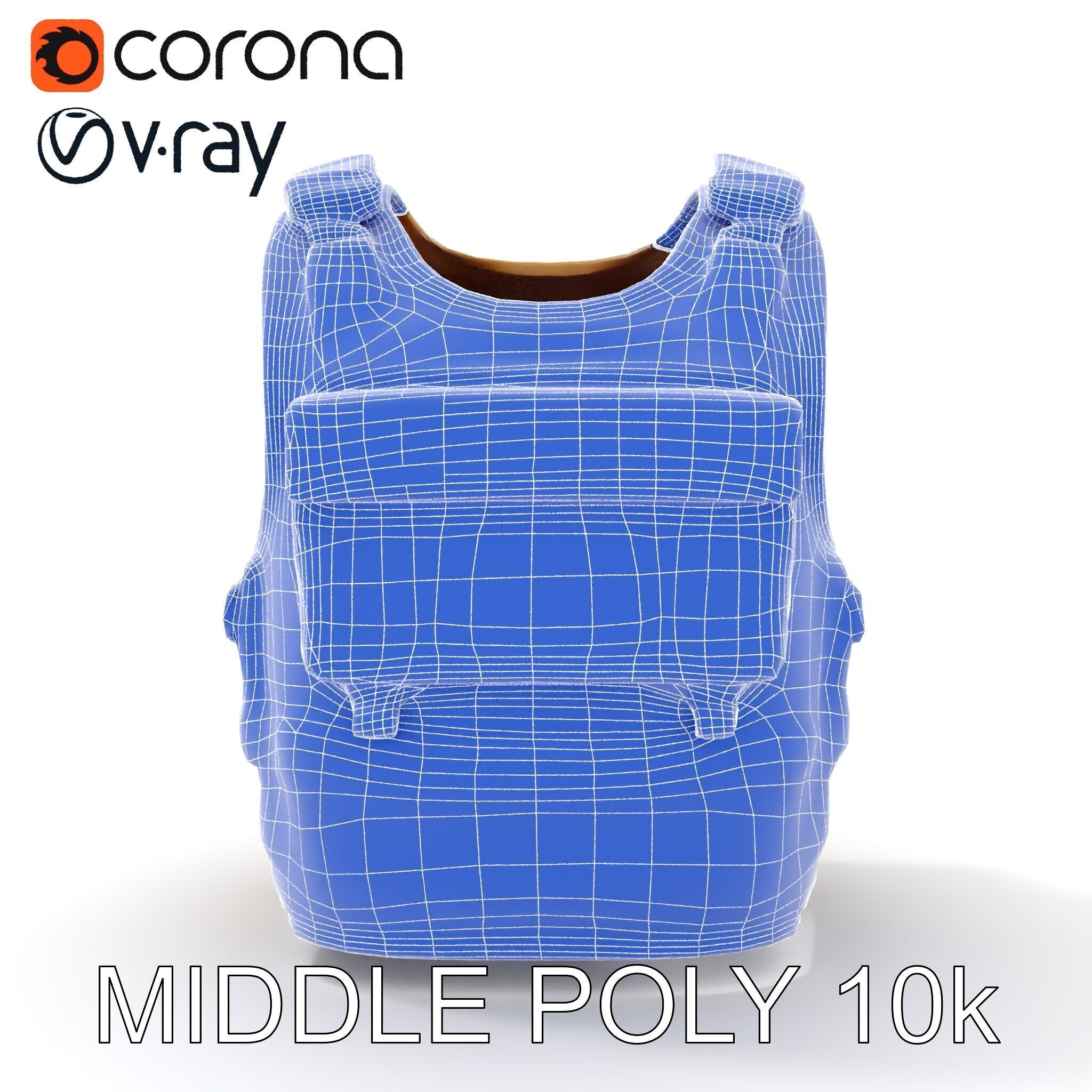 Tactical Vest D Model Pack for Game Development and Rendering Low-poly 3D model_6