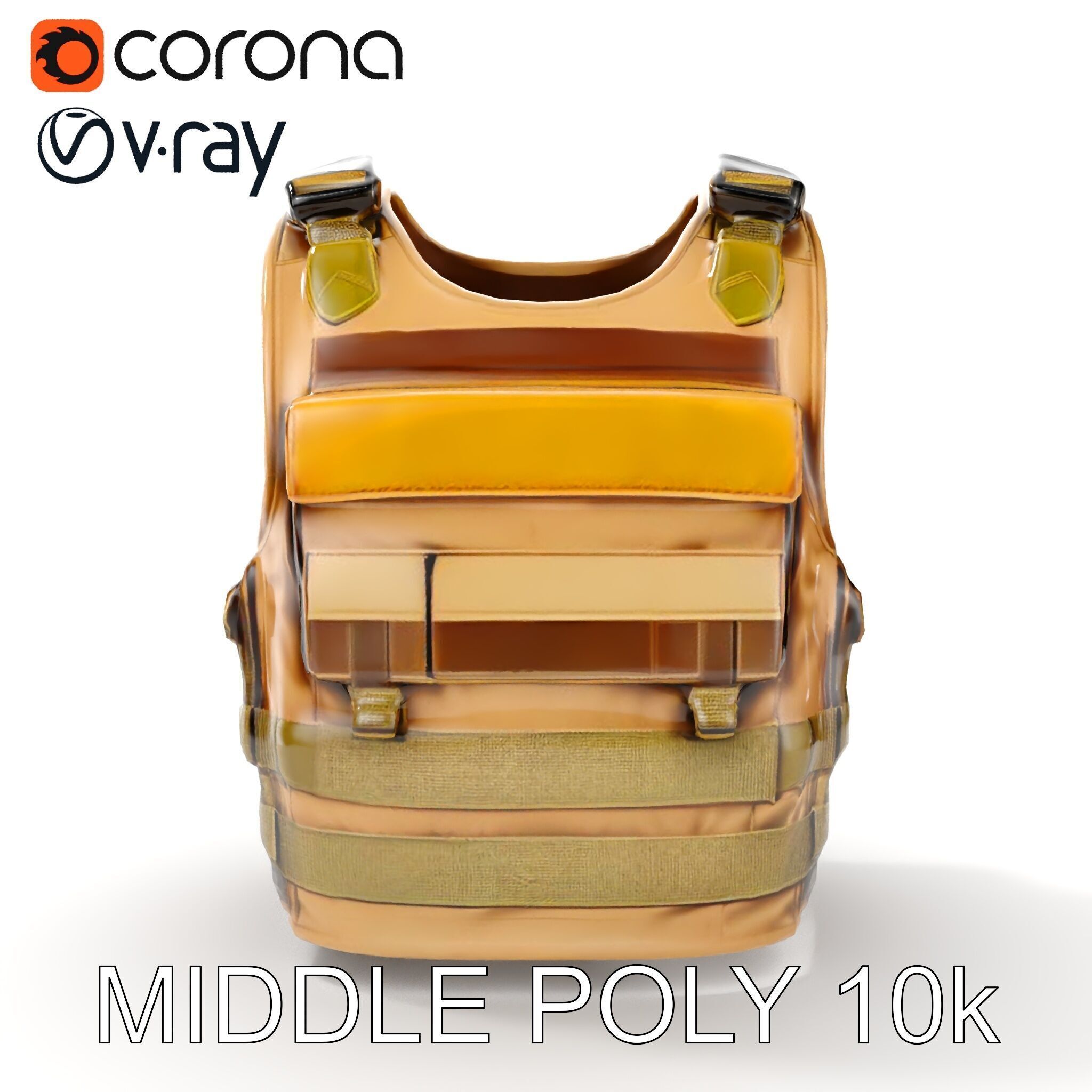 Tactical Vest D Model Pack for Game Development and Rendering Low-poly 3D model_24