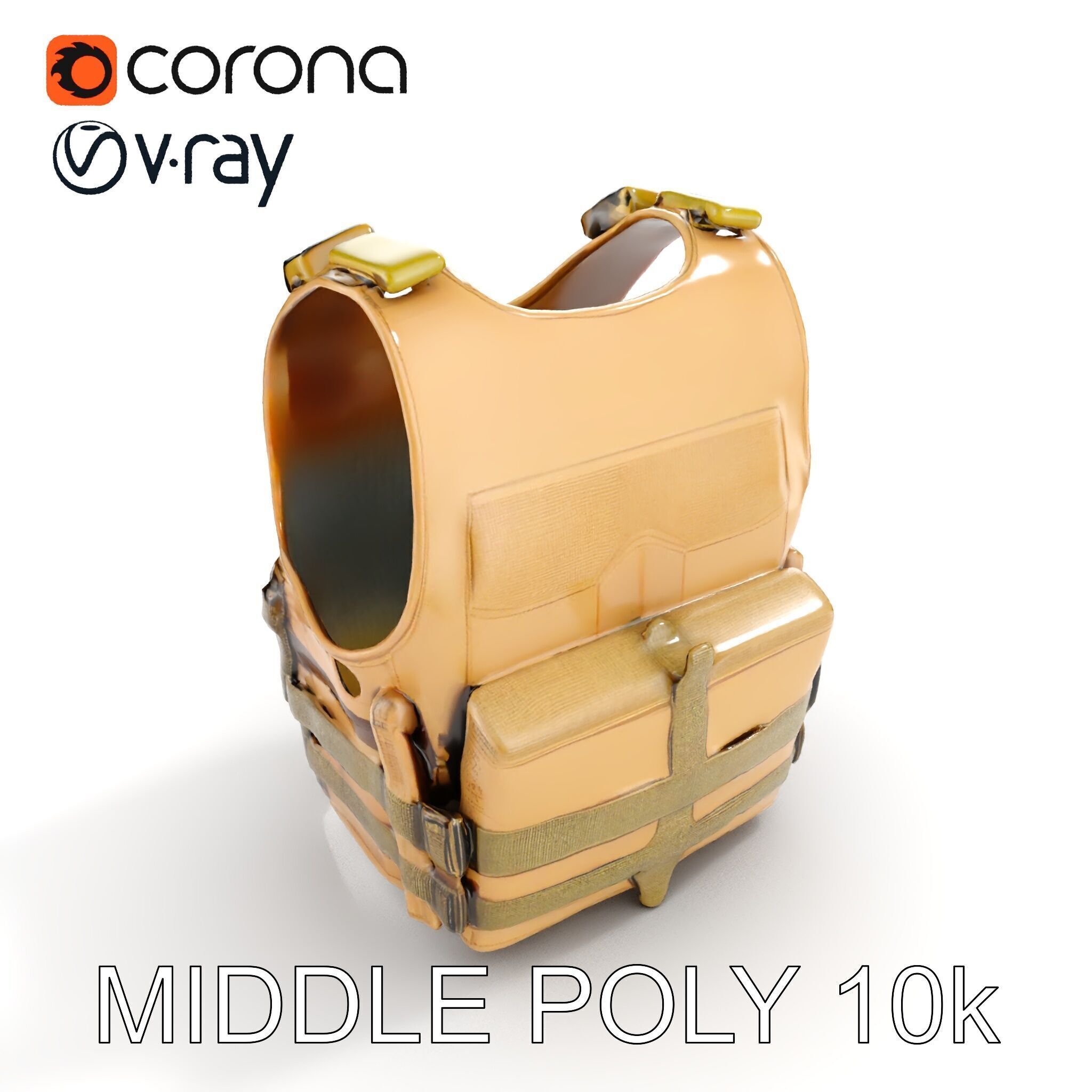 Tactical Vest D Model Pack for Game Development and Rendering Low-poly 3D model_30