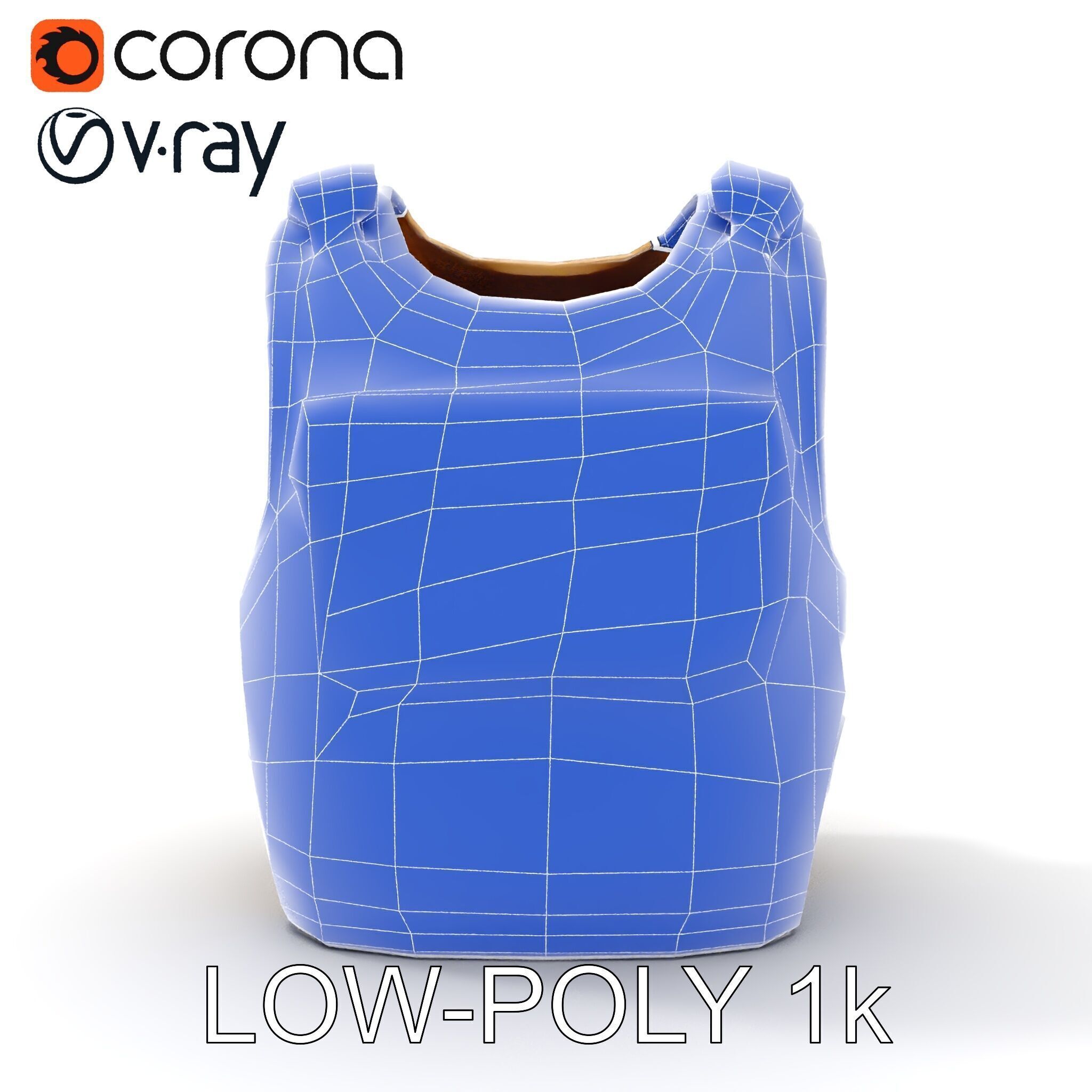 Tactical Vest D Model Pack for Game Development and Rendering Low-poly 3D model_9