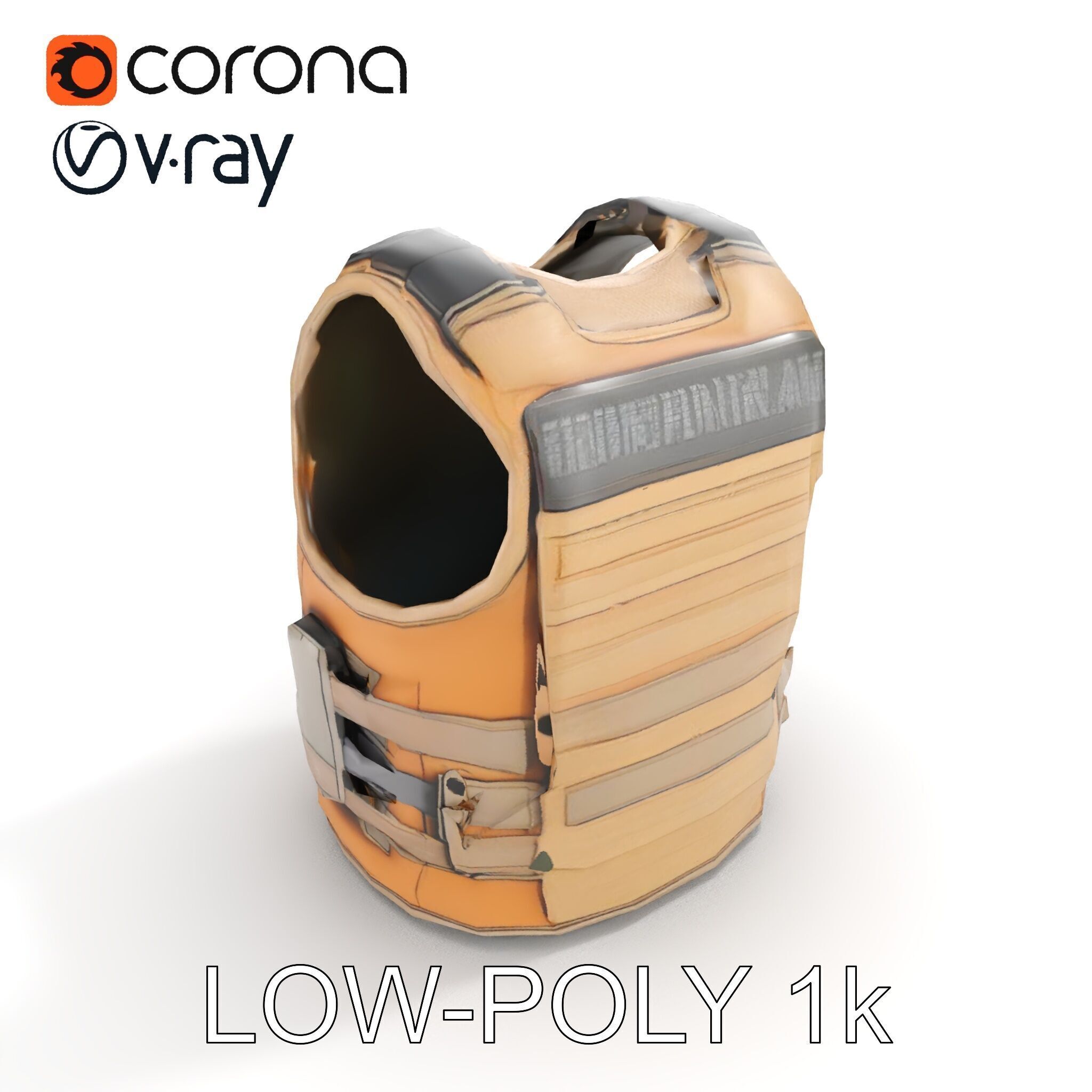 Tactical Vest D Model Pack Low-poly 3D model_32