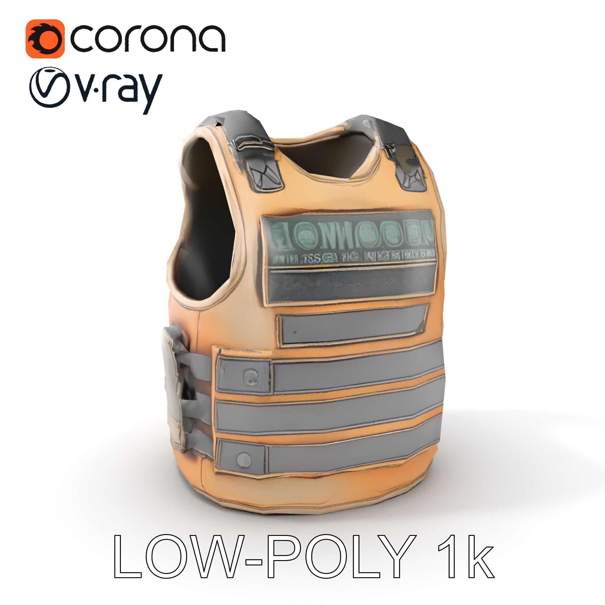 Tactical Vest D Model Pack Low-poly 3D model_15