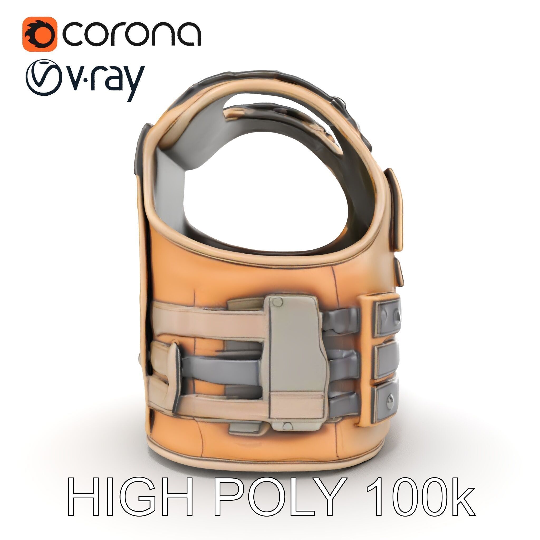 Tactical Vest D Model Pack Low-poly 3D model_13