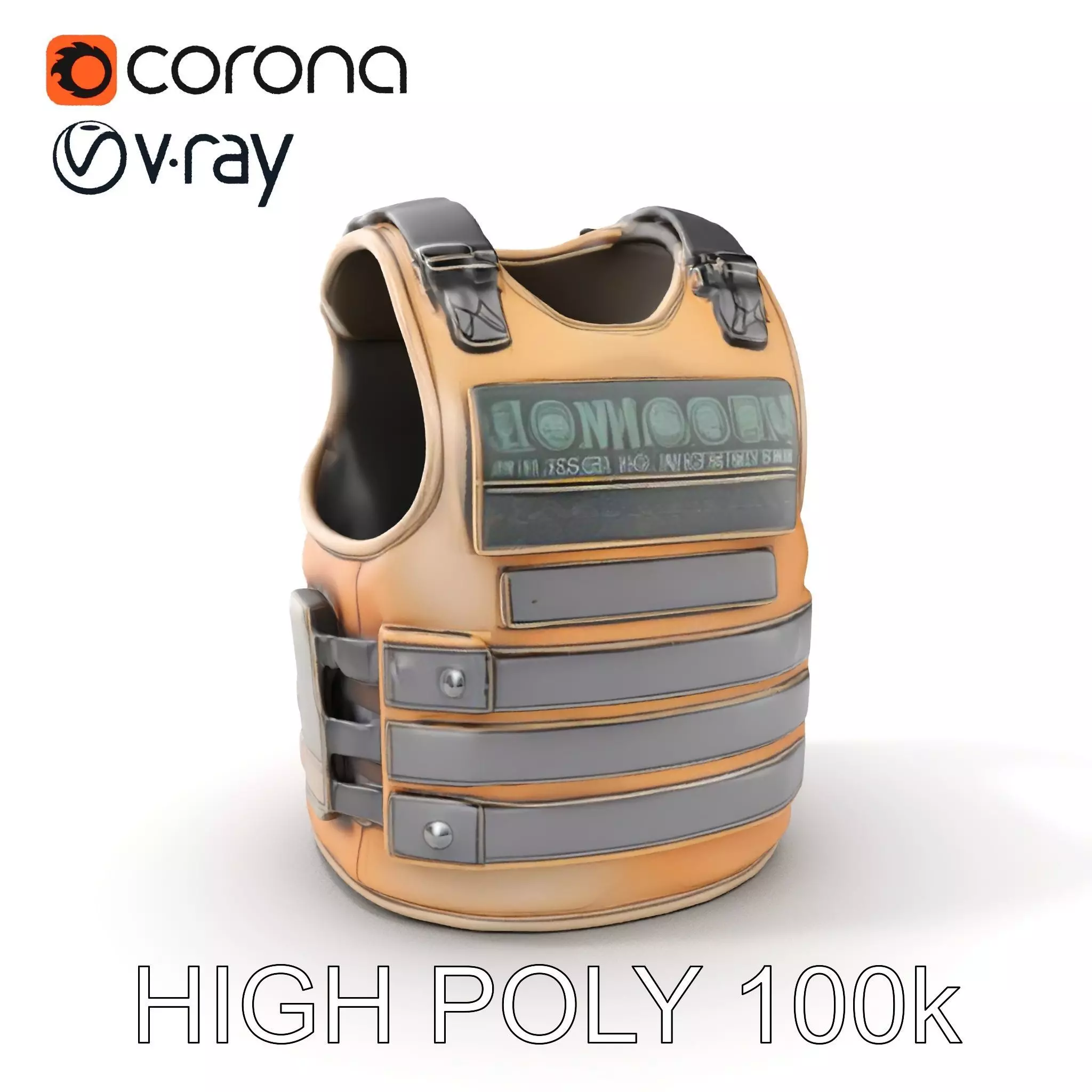 Tactical Vest D Model Pack Low-poly 3D model_0