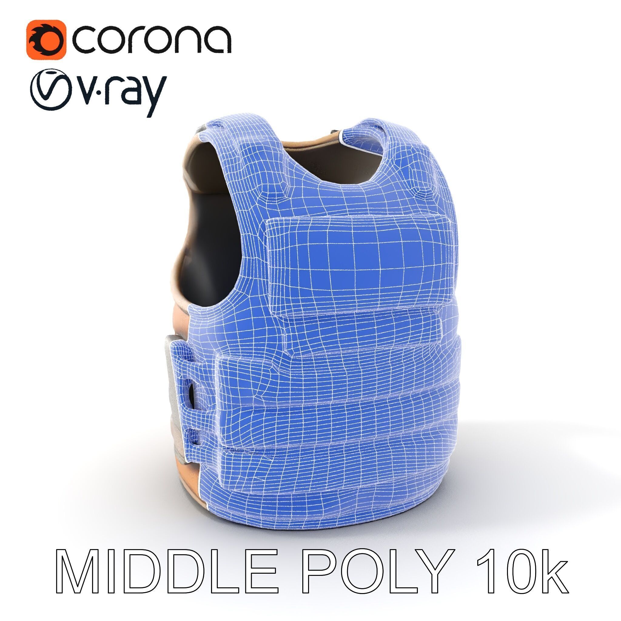 Tactical Vest D Model Pack Low-poly 3D model_14