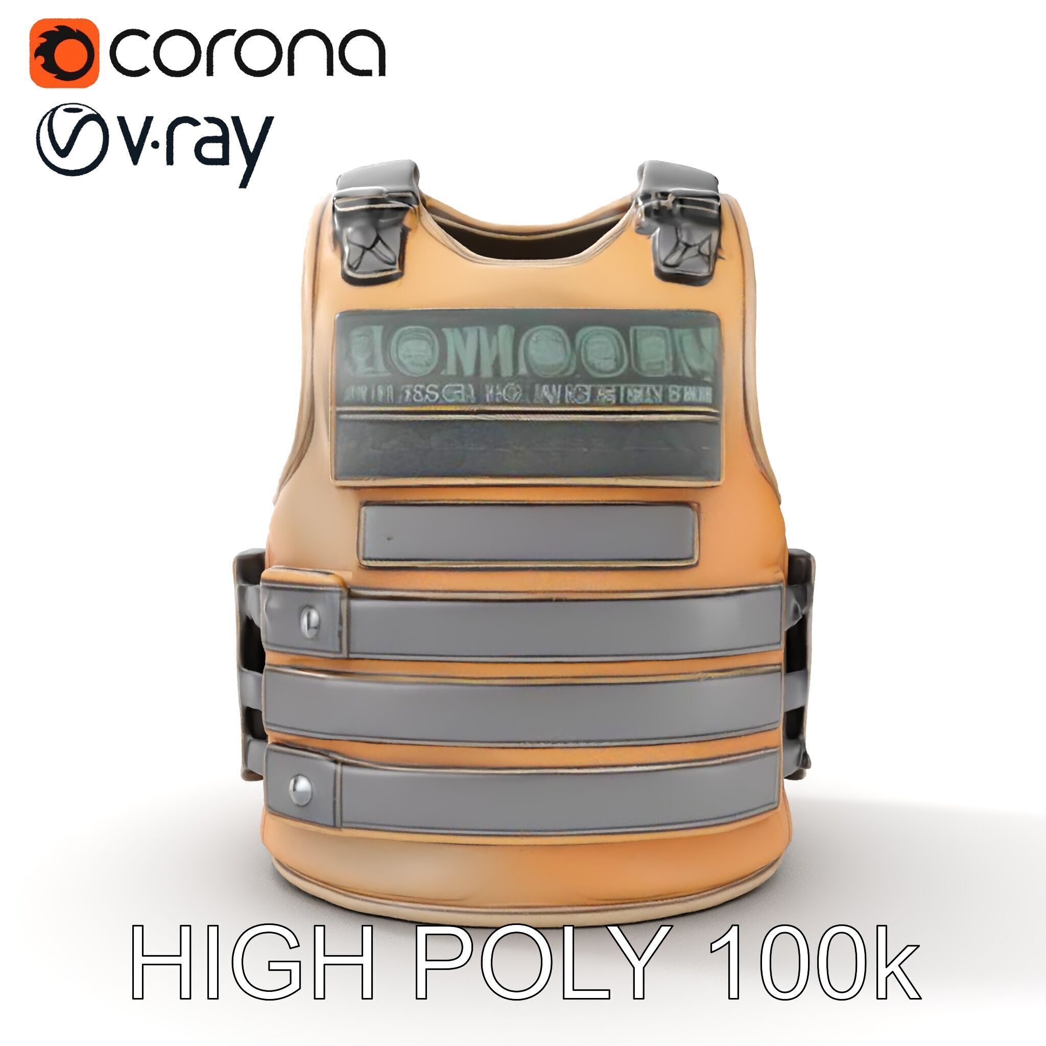 Tactical Vest D Model Pack Low-poly 3D model_27