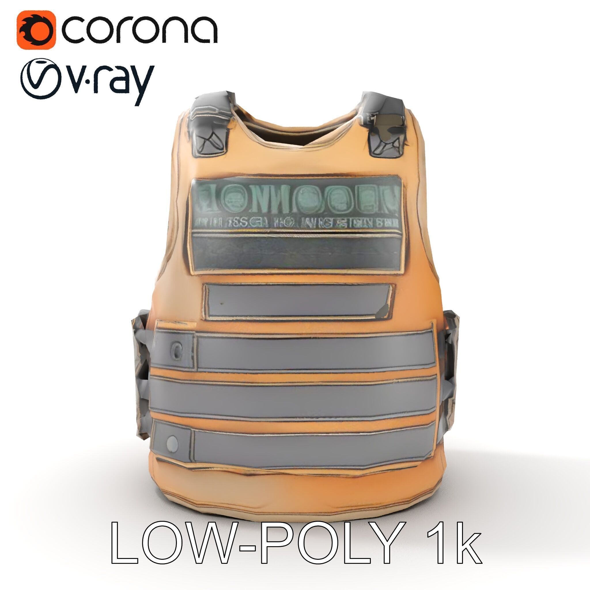 Tactical Vest D Model Pack Low-poly 3D model_34