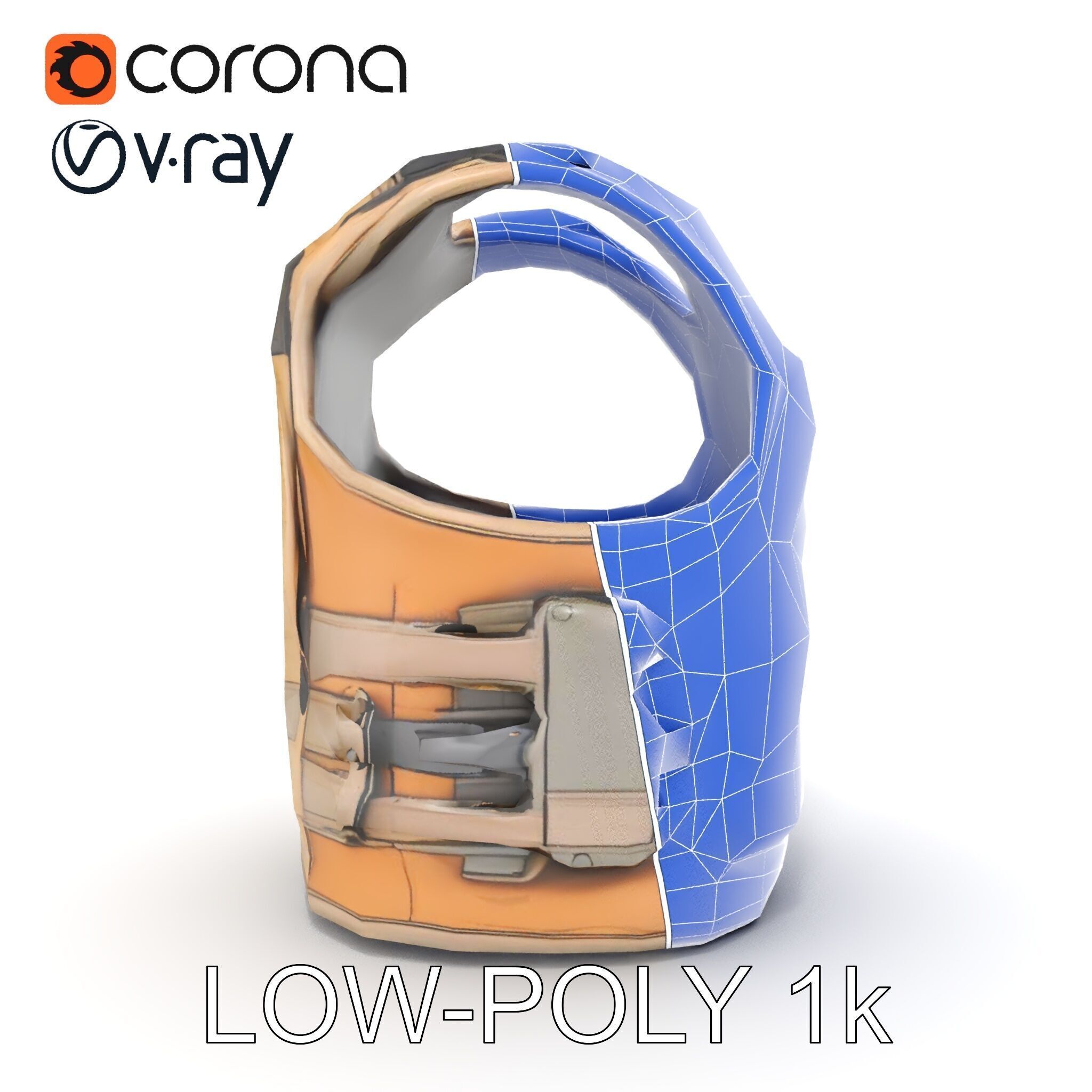 Tactical Vest D Model Pack Low-poly 3D model_23