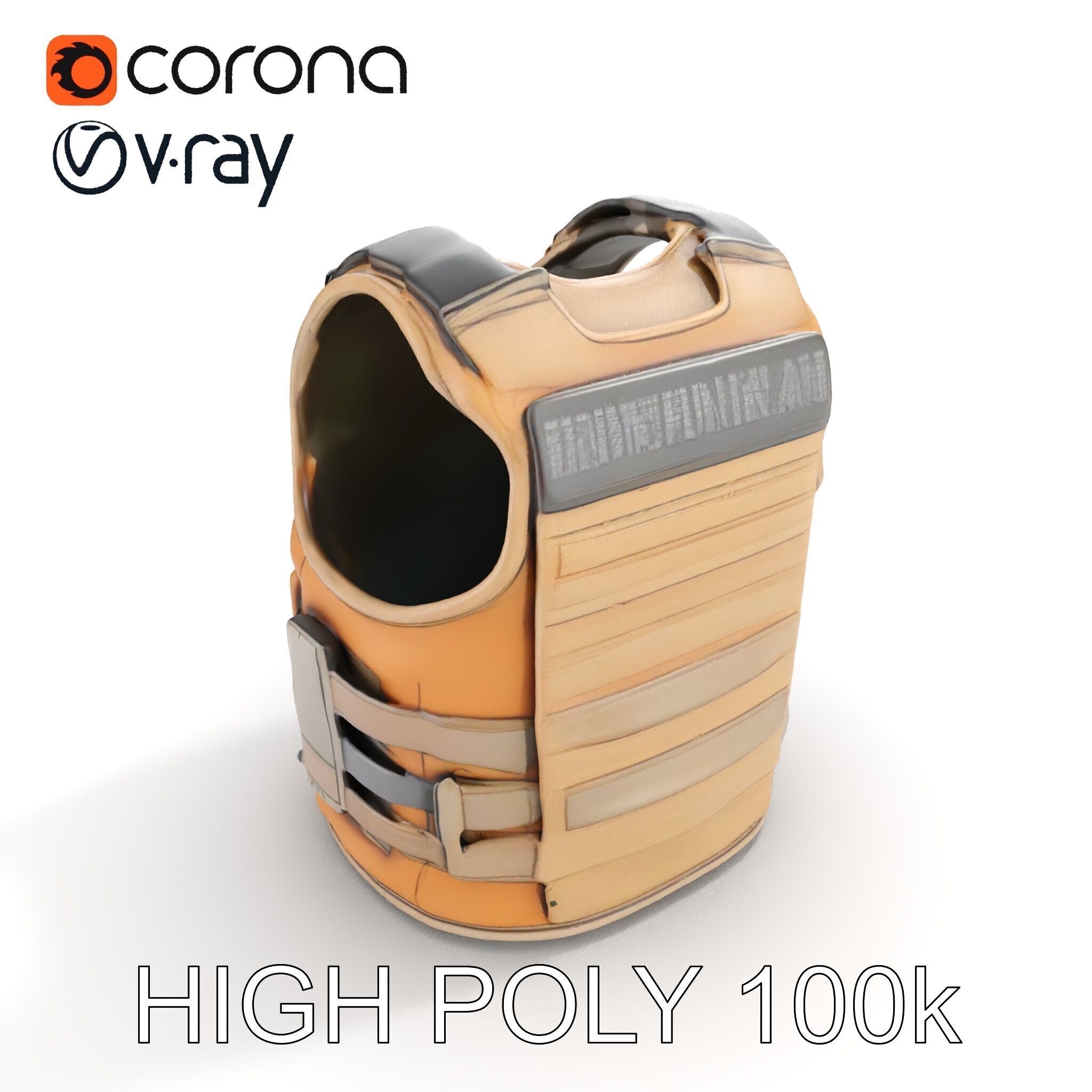 Tactical Vest D Model Pack Low-poly 3D model_21