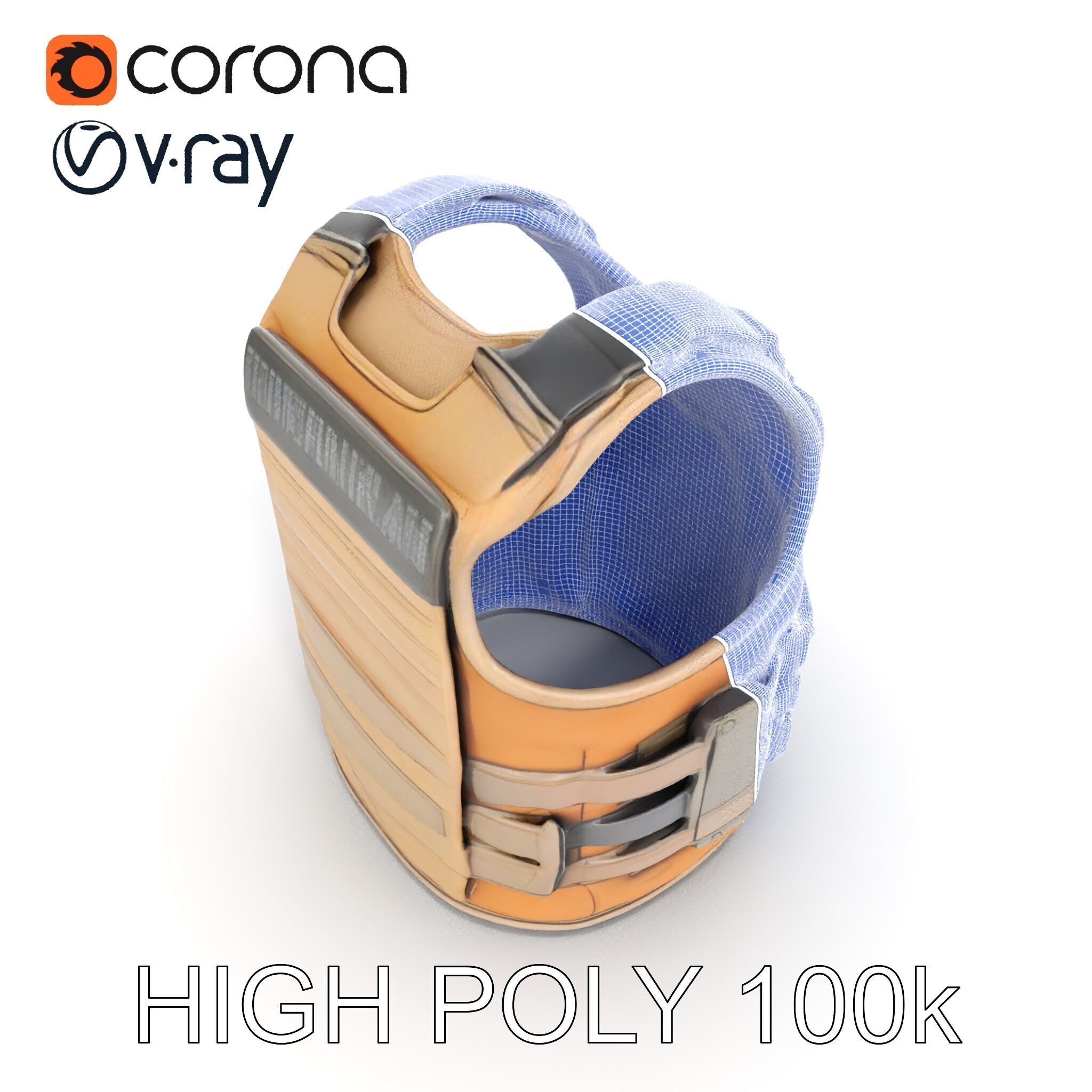 Tactical Vest D Model Pack Low-poly 3D model_35