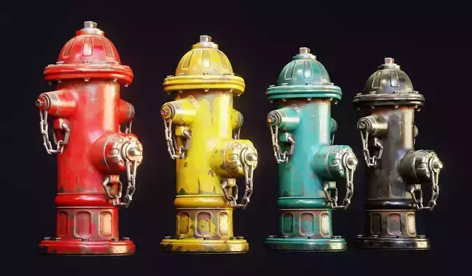 Stylized Fire Hydrant - Game Ready