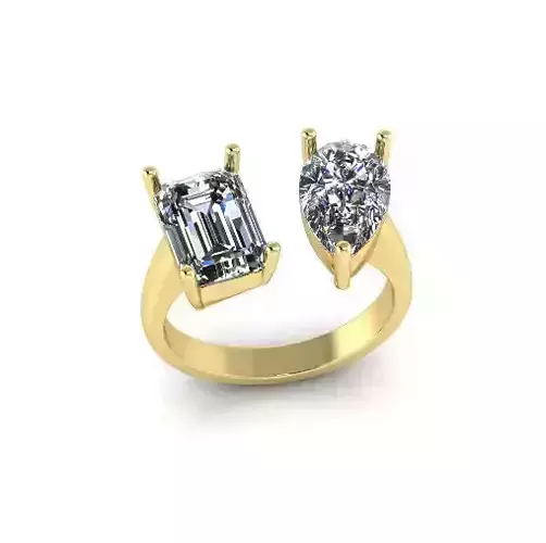 Ring emerald pear Model 7537