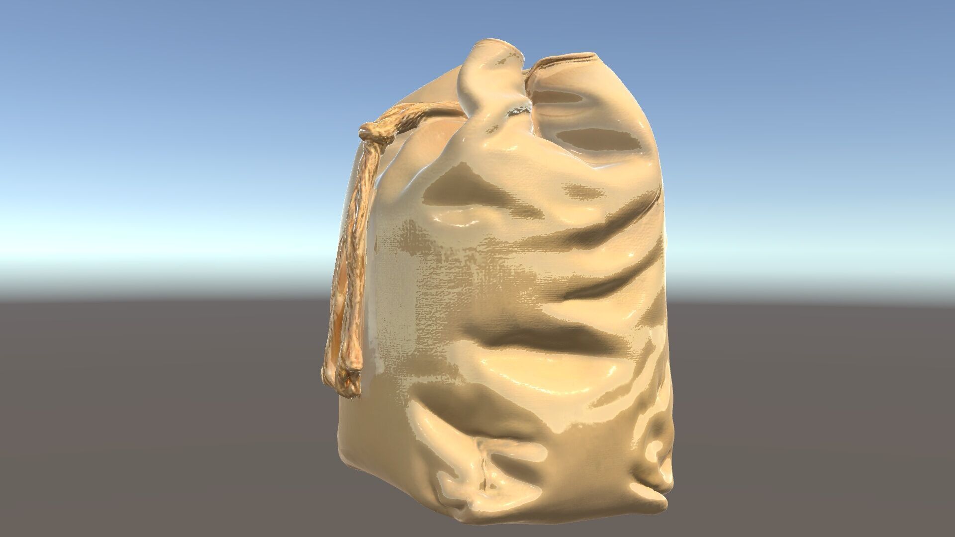 Versatile Canvas Drawstring Bag Model Pack Low-poly 3D model_5