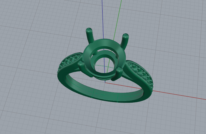 Solitaire ring Model 7529 3D print model_2