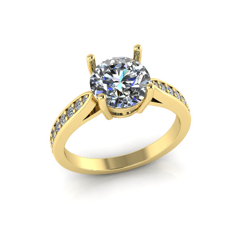 Solitaire ring Model 7529 3D print model_1