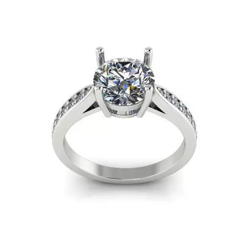 Solitaire ring Model 7529 3D print model_0