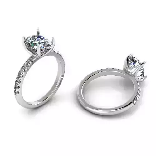 Solitaire oval ring Model 7521