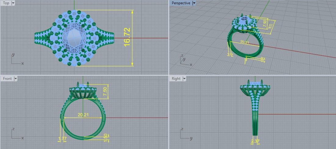 Ring Model 7517 3D print model_5