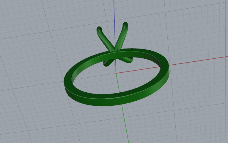 Solitaire oval ring Model 7516 3D print model_4