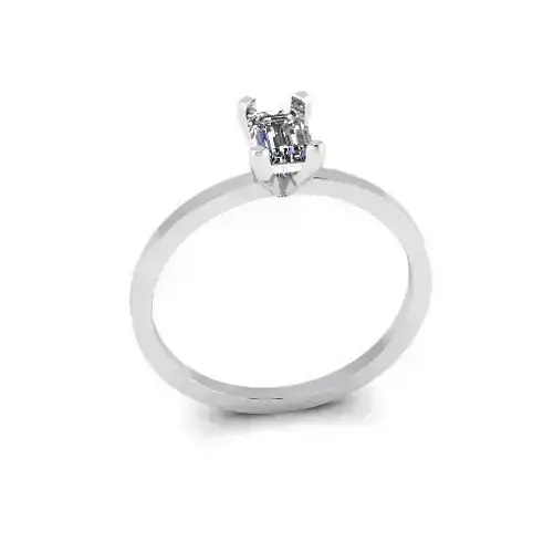 Solitaire emerald ring Model 7514 3D print model