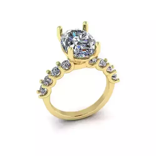 Solitaire oval ring Model 7513