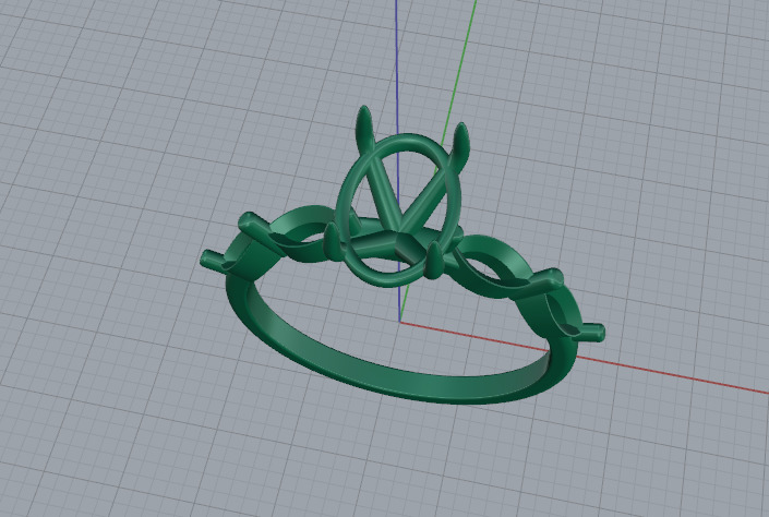 Solitaire oval ring Model 7511 3D print model_2