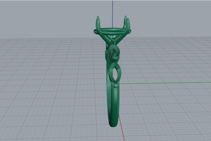 Solitaire oval ring Model 7511 3D print model_3