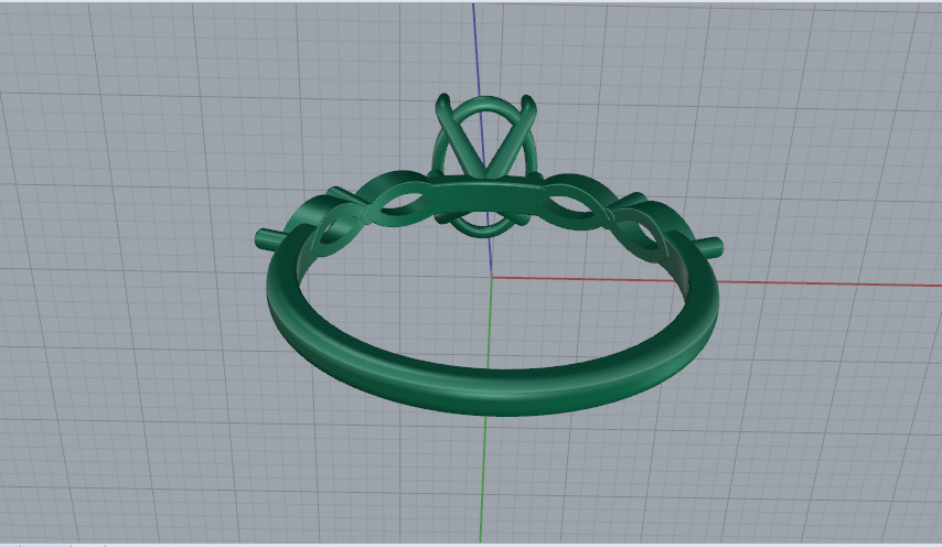 Solitaire oval ring Model 7511 3D print model_4
