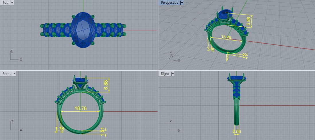 Ring oval Model 7502 3D print model_5