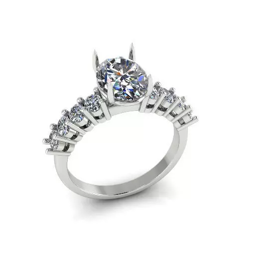 Ring oval Model 7502 3D print model_0