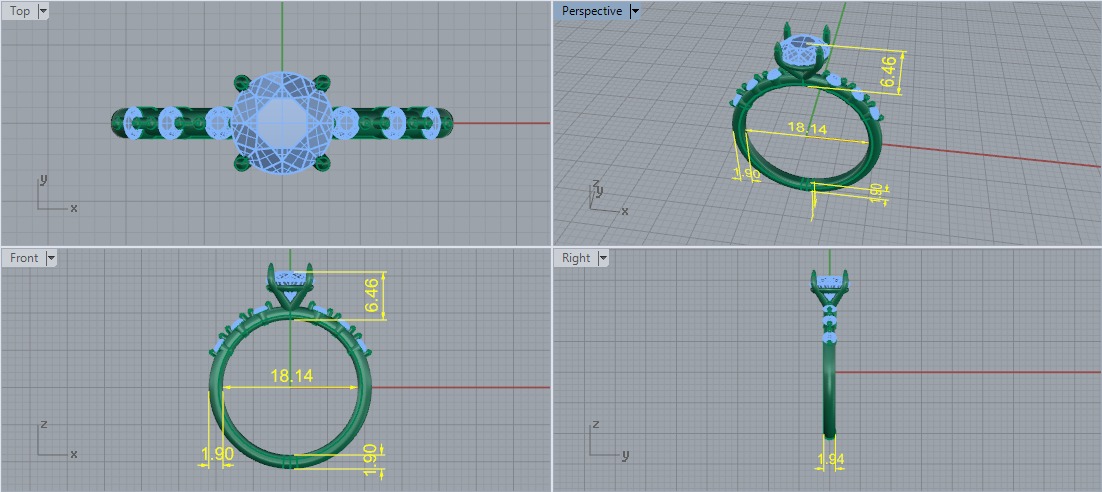 Solitaire ring Model 7499 3D print model_5