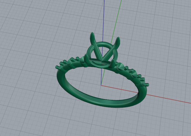 Solitaire ring Model 7499 3D print model_2