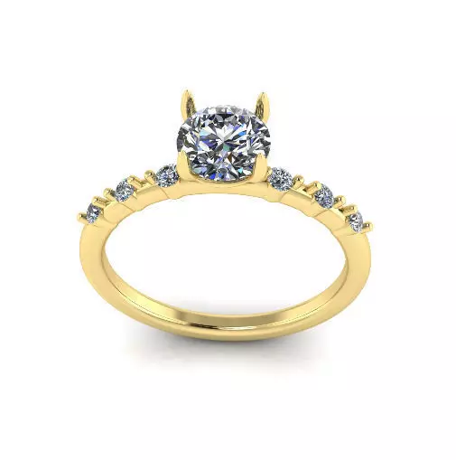 Solitaire ring Model 7499 3D print model_0