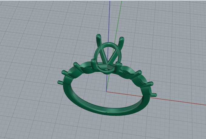 Solitaire ring Model 7495 3D print model_2