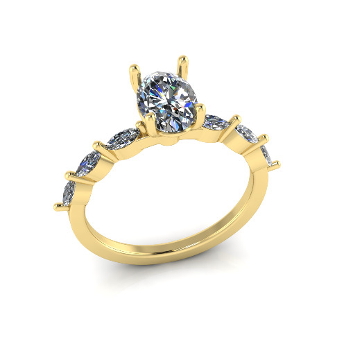 Solitaire ring Model 7495 3D print model_1