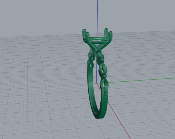 Solitaire ring Model 7495 3D print model_3