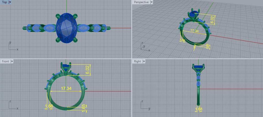 Solitaire ring Model 7495 3D print model_5